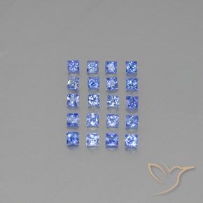 1.55캐럿 천연 인텐스 블루 사파이어 보석, 스퀘어, 2.2×2.2 mm, VVS-VS