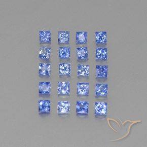 1.55캐럿 천연 인텐스 블루 사파이어 보석, 스퀘어, 2.2×2.2 mm, VVS-VS