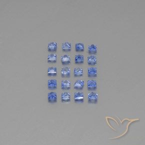 1.55캐럿 천연 인텐스 블루 사파이어 보석, 스퀘어, 2.2×2.2 mm, VVS-VS