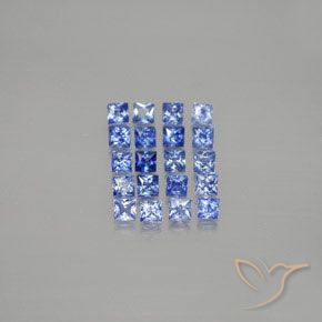 1.58캐럿 천연 미디엄 다크 블루 사파이어 보석, 스퀘어, 2.3×2.3 mm, VVS-VS