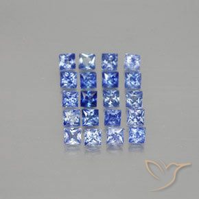 1.58캐럿 천연 미디엄 다크 블루 사파이어 보석, 스퀘어, 2.3×2.3 mm, VVS-VS