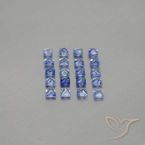1.58캐럿 천연 미디엄 다크 블루 사파이어 보석, 스퀘어, 2.3×2.3 mm, VVS-VS