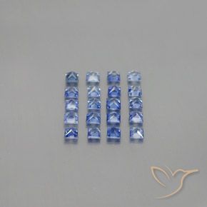 1.52캐럿 천연 미디엄 다크 블루 사파이어 보석, 스퀘어, 2.2×2.2 mm, VVS-VS