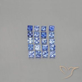 1.57캐럿 천연 미디엄 다크 블루 사파이어 보석, 스퀘어, 2.2×2.2 mm, VVS-VS