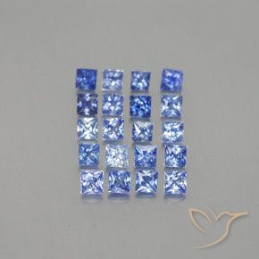 1.57캐럿 천연 미디엄 다크 블루 사파이어 보석, 스퀘어, 2.2×2.2 mm, VVS-VS