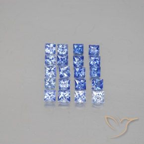 1.75캐럿 천연 미디엄 다크 블루 사파이어 보석, 스퀘어, 2.3×2.3 mm, VVS-VS