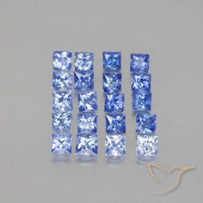 1.75캐럿 천연 미디엄 다크 블루 사파이어 보석, 스퀘어, 2.3×2.3 mm, VVS-VS