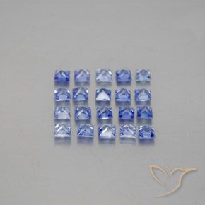 2.43캐럿 천연 파스텔 블루 사파이어 보석, 스퀘어, 2.6×2.5 mm, VVS-VS