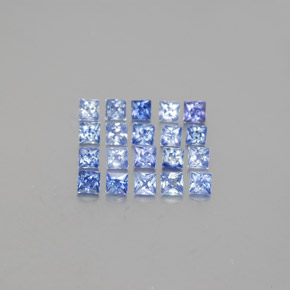 캐럿 천연 블루 사파이어 보석, 스퀘어, 2.5×2.5 mm, VVS-VS