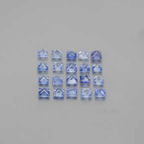 캐럿 천연 블루 사파이어 보석, 스퀘어, 2.5×2.5 mm, VVS-VS
