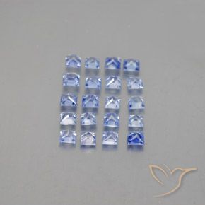 1.85캐럿 천연 파스텔 블루 사파이어 보석, 스퀘어, 2.3×2.3 mm, VVS-VS
