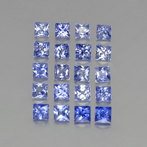 1.31캐럿 천연 인텐스 블루 사파이어 보석, 스퀘어, 2.1×2.1 mm, VVS-VS