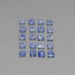 1.31캐럿 천연 인텐스 블루 사파이어 보석, 스퀘어, 2.1×2.1 mm, VVS-VS