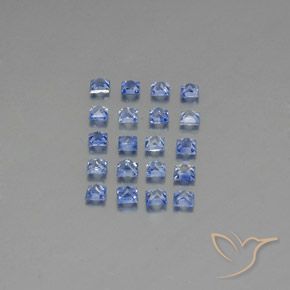 1.90캐럿 천연 파스텔 블루 사파이어 보석, 스퀘어, 2.2×2.1 mm, VVS-VS