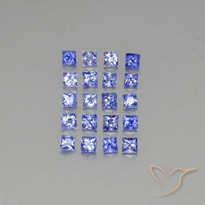1.67캐럿 천연 파스텔 블루 사파이어 보석, 스퀘어, 2.2×2.1 mm, VVS-VS