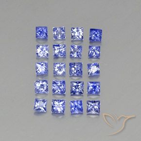 1.67캐럿 천연 파스텔 블루 사파이어 보석, 스퀘어, 2.2×2.1 mm, VVS-VS