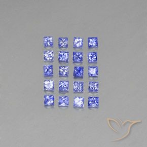 2.14캐럿 천연 강렬한 바이올렛 블루 사파이어 보석, 스퀘어, 2.5×2.5 mm, VVS-VS