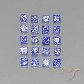 2.14캐럿 천연 강렬한 바이올렛 블루 사파이어 보석, 스퀘어, 2.5×2.5 mm, VVS-VS