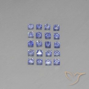 2.14캐럿 천연 강렬한 바이올렛 블루 사파이어 보석, 스퀘어, 2.5×2.5 mm, VVS-VS