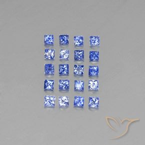 2.10캐럿 천연 블루 사파이어 보석, 스퀘어, 2.3×2.3 mm, VVS-VS