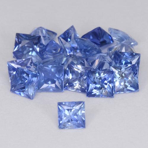 2.36캐럿 천연 파스텔 블루 사파이어 보석, 스퀘어, 2.7×2.7 mm, VVS-VS