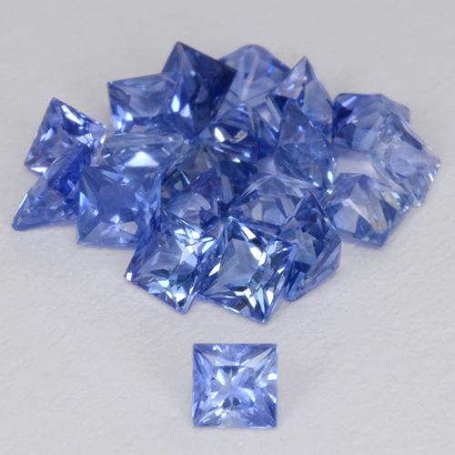 2.36캐럿 천연 파스텔 블루 사파이어 보석, 스퀘어, 2.7×2.7 mm, VVS-VS