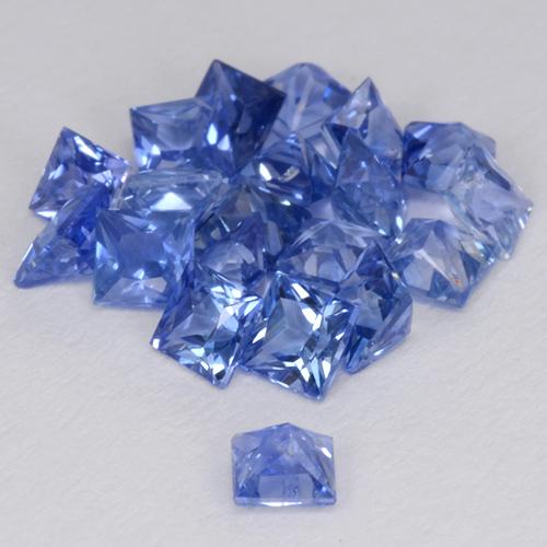 2.36캐럿 천연 파스텔 블루 사파이어 보석, 스퀘어, 2.7×2.7 mm, VVS-VS