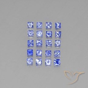 1.99캐럿 천연 파스텔 블루 사파이어 보석, 스퀘어, 2.4×2.4 mm, VVS-VS