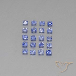 1.99캐럿 천연 파스텔 블루 사파이어 보석, 스퀘어, 2.4×2.4 mm, VVS-VS