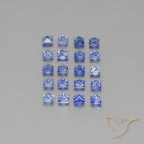 1.58캐럿 천연 파스텔 블루 사파이어 보석, 스퀘어, 2.2×2.2 mm, VVS-VS