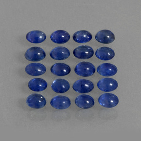 캐럿 천연 블루 사파이어 보석, 타원형 컷, 3.3×2.7 mm, 투명한