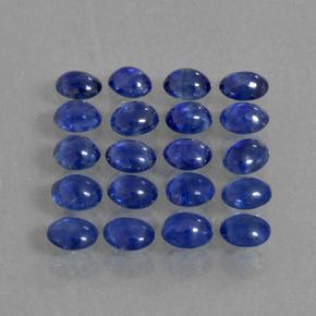 캐럿 천연 블루 사파이어 보석, 타원형 컷, 3.6×3 mm, 투명한