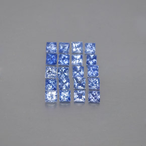 캐럿 천연 블루 사파이어 보석, 스퀘어, 2.1×2.1 mm, VVS-VS
