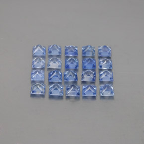 1.60캐럿 천연 파스텔 블루 사파이어 보석, 스퀘어, 2.3×2.2 mm, VVS-VS