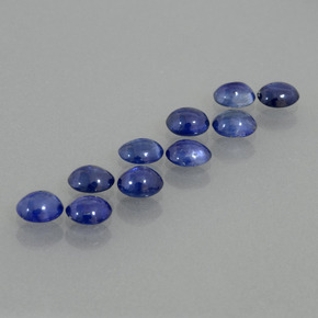 캐럿 천연 블루 사파이어 보석, 타원형 컷, 4.3×3.6 mm, 투명한
