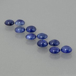 캐럿 천연 블루 사파이어 보석, 타원형 컷, 4.3×3.6 mm, 투명한