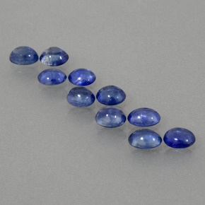 캐럿 천연 블루 사파이어 보석, 타원형 컷, 4.1×3.4 mm, 투명한