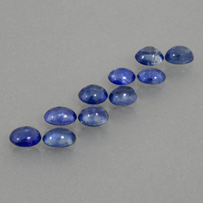 캐럿 천연 블루 사파이어 보석, 타원형 컷, 4.1×3.4 mm, 투명한