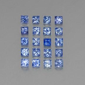 3.67캐럿 천연 미디엄 다크 블루 사파이어 보석, 스퀘어, 3×2.9 mm, VVS-VS
