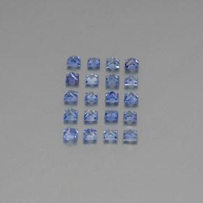 3.67캐럿 천연 미디엄 다크 블루 사파이어 보석, 스퀘어, 3×2.9 mm, VVS-VS
