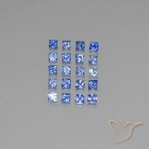 1.53캐럿 천연 미디엄 다크 블루 사파이어 보석, 스퀘어, 2.3×2.2 mm, VVS-VS