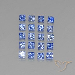 1.53캐럿 천연 미디엄 다크 블루 사파이어 보석, 스퀘어, 2.3×2.2 mm, VVS-VS