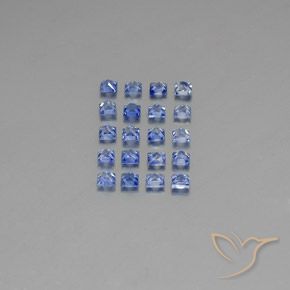 1.53캐럿 천연 미디엄 다크 블루 사파이어 보석, 스퀘어, 2.3×2.2 mm, VVS-VS