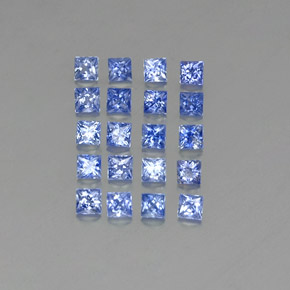 캐럿 천연 블루 사파이어 보석, 스퀘어, 2×2 mm, VVS-VS