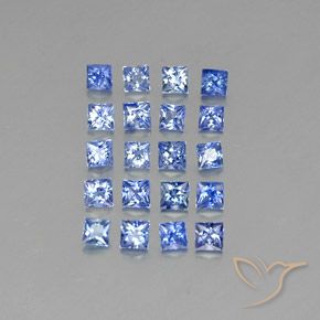 1.31캐럿 천연 미디엄 다크 블루 사파이어 보석, 스퀘어, 2.2×2.1 mm, VVS-VS