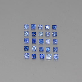 캐럿 천연 블루 사파이어 보석, 스퀘어, 1.9×1.8 mm, VVS-VS
