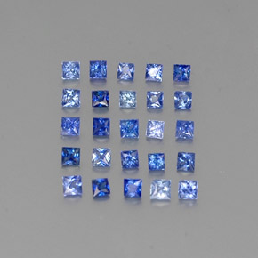 캐럿 천연 블루 사파이어 보석, 스퀘어, 1.9×1.8 mm, VVS-VS