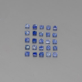 캐럿 천연 블루 사파이어 보석, 스퀘어, 1.9×1.8 mm, VVS-VS