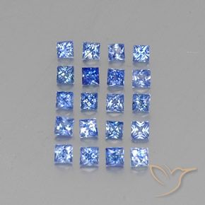 2.57캐럿 천연 파스텔 블루 사파이어 보석, 스퀘어, 2.6×2.6 mm, VVS-VS
