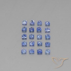 2.57캐럿 천연 파스텔 블루 사파이어 보석, 스퀘어, 2.6×2.6 mm, VVS-VS